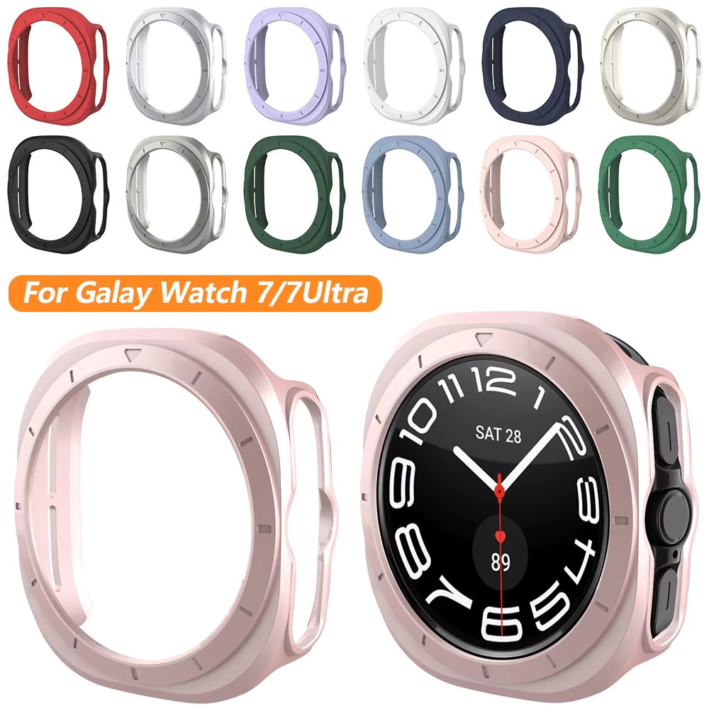 Case for Samsung Galaxy Watch 7 44mm 40mm Hollow Protective PC Shell for Galaxy Watch7 Ultra 47mm Fall Prevention