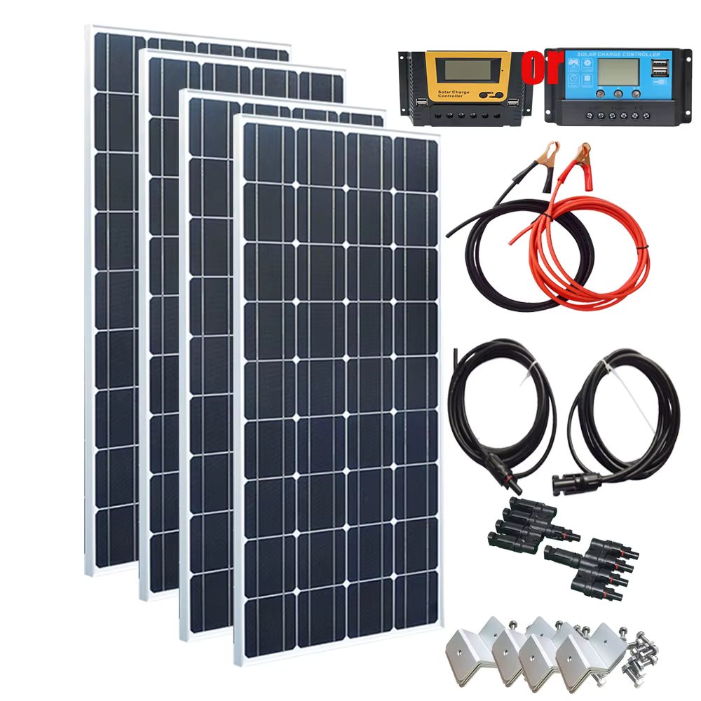 18V Solar Panel 1200W 600W Waterproof Monocrystalline Best Solar Panel 1- 10pcs 120W China Charging Camping RV Boat battery Home
