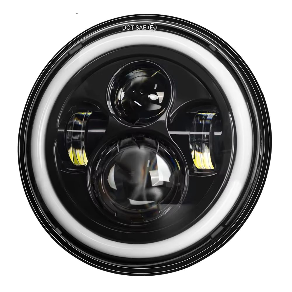 Universal 7 Inch Led Car Motorcycle DRL H4 Headlamp For Harley Yamha Honda 7" Headlight