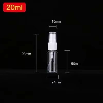 20/60/120ml Travel Refillable Bottles Dispenser Portable Transparent Plastics Spray Bottle PET Cosmetics Water Alcohol Container
