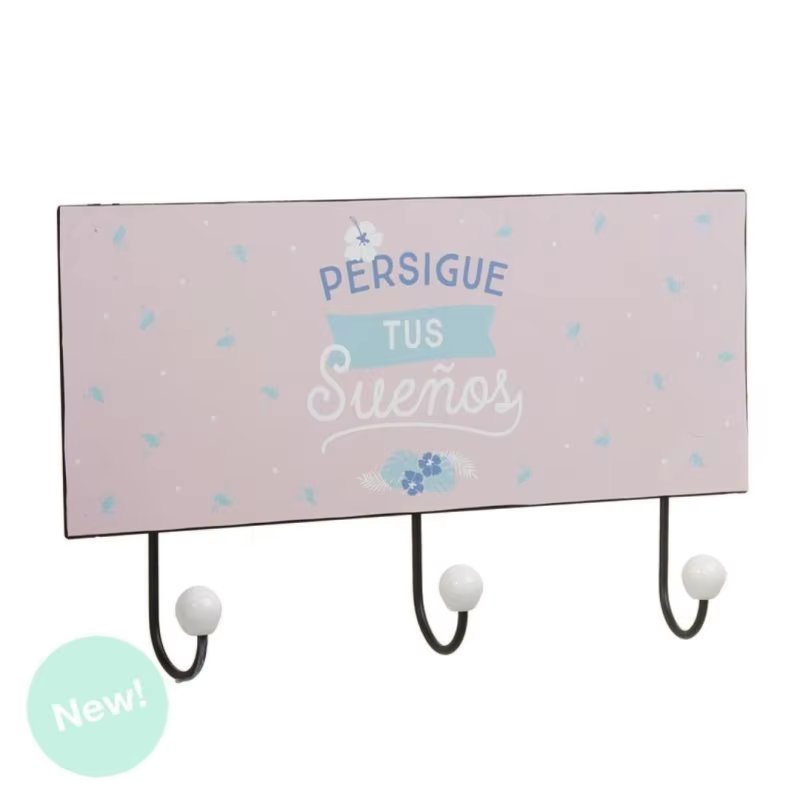 Flamencos triple hanger wall coat hanger "chase your dreams" 957009