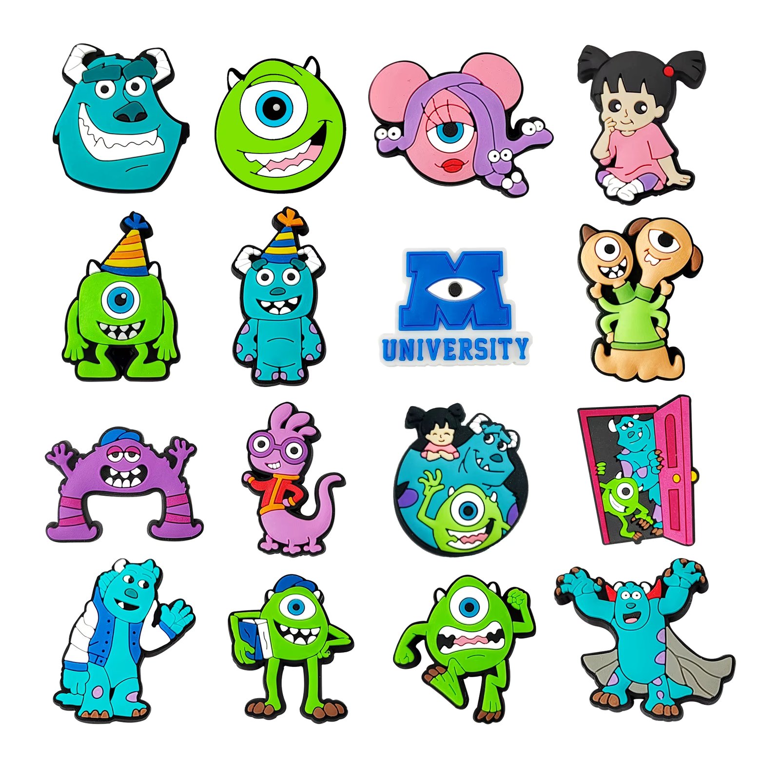 Disney Cartoon Monsters Inc. University Shoe Charms Shoe Buckle Accessories PVC Shoe Decorations Christmas Gifts for Party