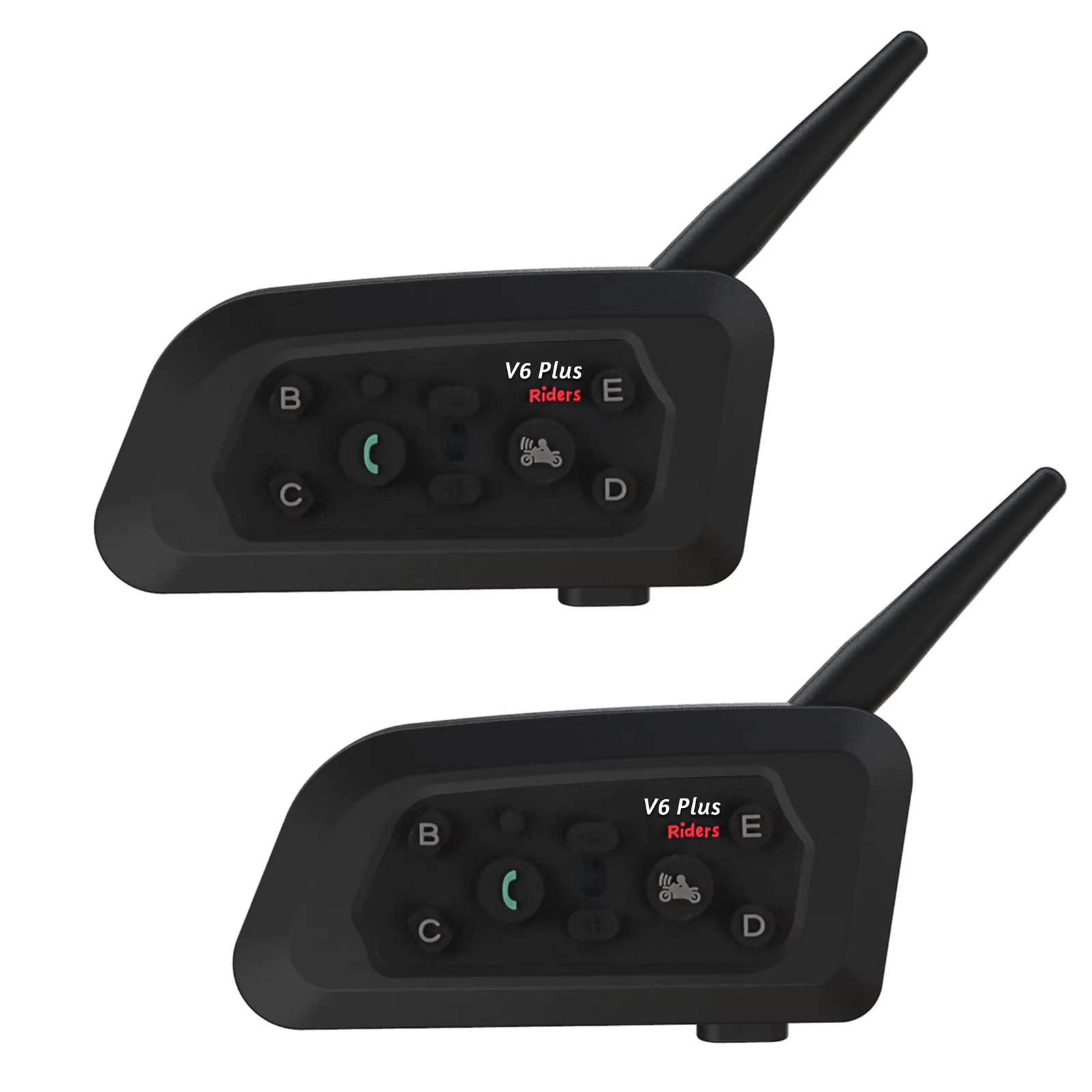 Teleheer V6 Pro Motorcycle Helmet Intercom 1200M Duplex Interphone Headset Riding Walkie-talkie for Motorcycle Helmet Moto