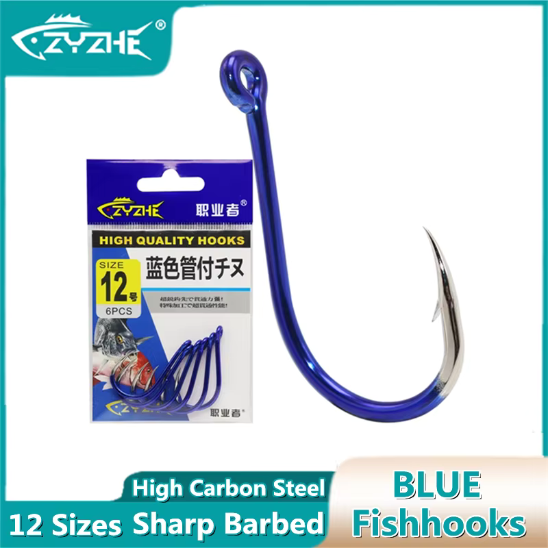 ZYZ Fishing Hooks 12 Sizes High Carbon Steel Sharp Offset Hook Point Universal Circle Saltwater Freshwater CHINU Hooks