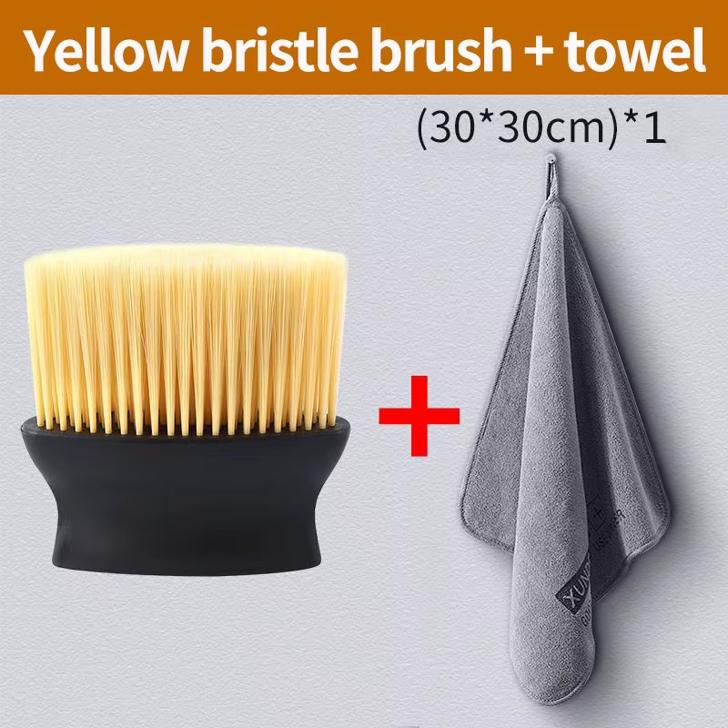hair brush X towel