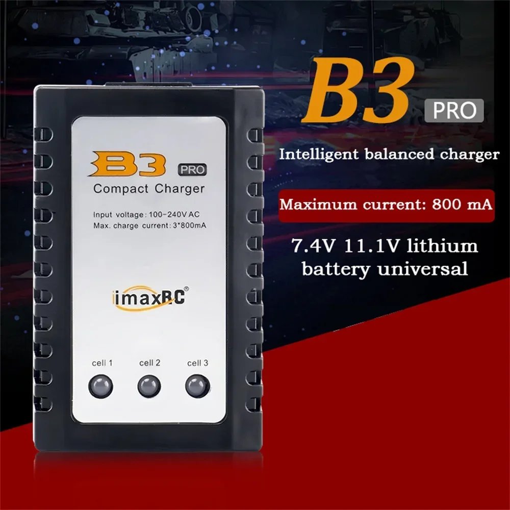 10W Compact Balance Charger B3 Pro  AC 100 - 240V for 2S 3S 7.4V 11.1V Lithium LiPo Battery B3AC for IMAX RC