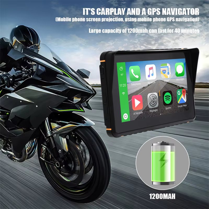 7 Inch Touch Screen Motorcycle Special Navigator IPX7 smart smart Apple CarPlay Android car Motorbike Navigation