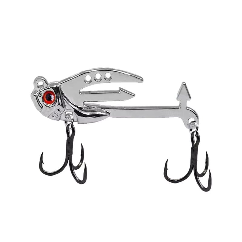 Metal VIB Fishing Lure 2-in-1 Fake Angling Baits Long Throwing Realistic 3D Eyes Fishing Baits For Catfish Bass Trout VIB Tackle
