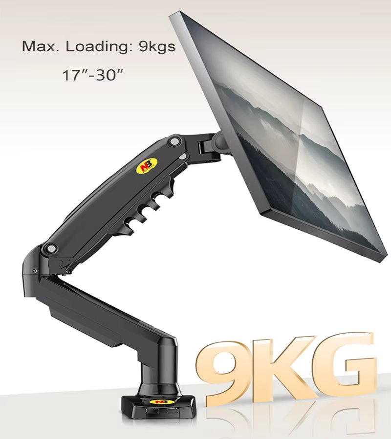NB NORTH BAYOU F80 Desktop Gas Spring 17-30" LCD LED Monitor Holder Mount Arm Full Motion Display Stand Loading 2-9 Kgs