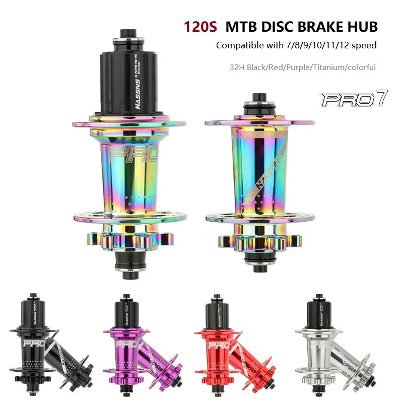 HASSNS PRO7 Mtb Hub 32 24 Holes Bearing Mountain Bike Freehub Rear Hub 32h 24h Noisy Cube Bicycle Bushings 12 11 10 9 8 7 Speed
