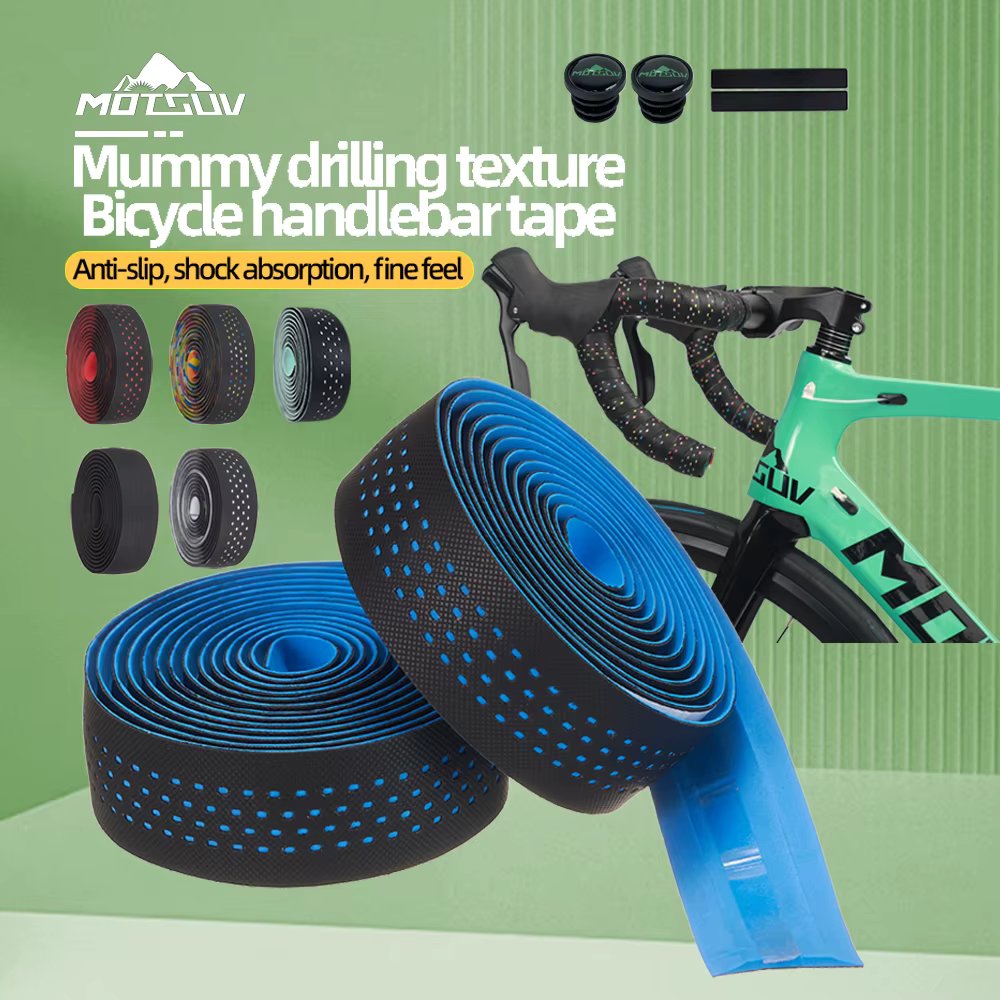 MOTSUV Road Bicycle Handlebar Tape Non-slip PU EVA Bike Handlebar Strap Racing Bike Drop Bar Tape Road Cycling Accessories Parts