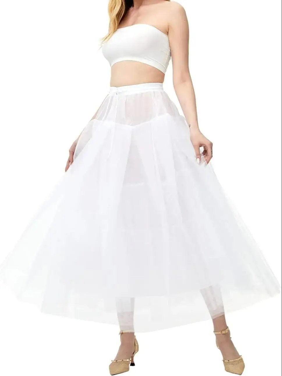 white 3 hard Tulle
