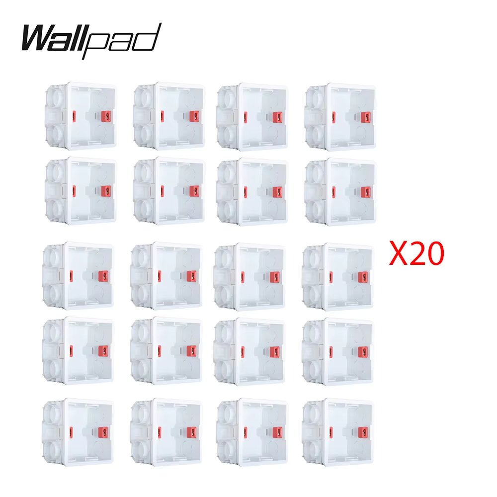 86*86 Fireproof Wall Mount Internal Junction box for 3*3 EU UK Switch Socket Wallpad Adjustable Concrete Wiring Cassette