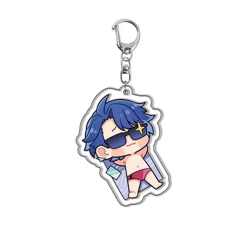 Game StarRail Summer Series Figure Luocha Sampo Keychain Accessories Bag Anime Pendant Key Chain Ring Keychains Jewelry Gifts
