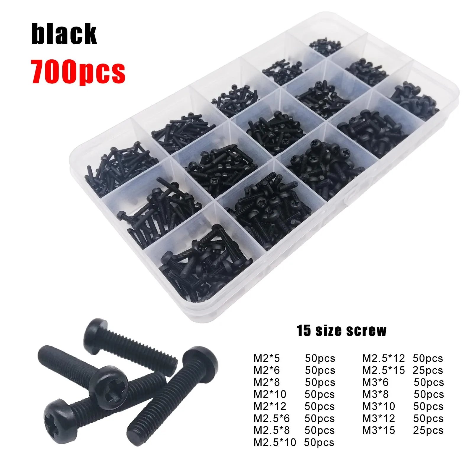black 700pcs