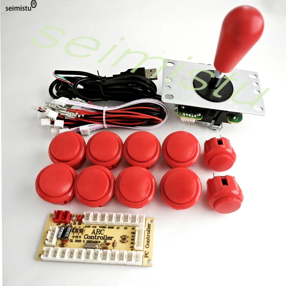 ARCADE Joystick Copy SANWA Game Machine Arcade Console DIY Kit Push Buttons For PC Raspberry Pi Zero Delay USB Board Controller