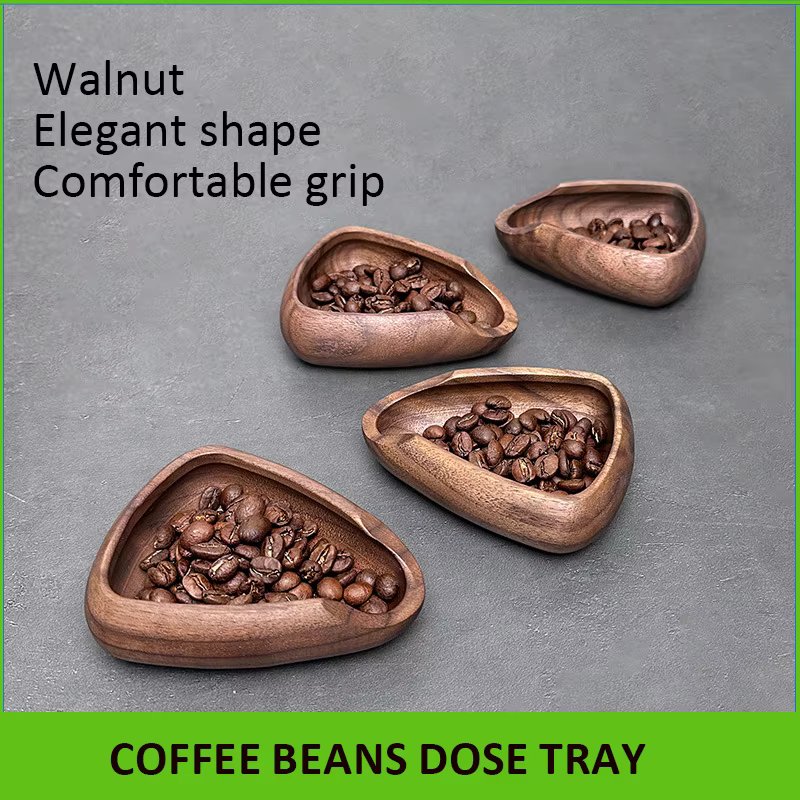 Ceramic/Wood Coffee Beans Dose Trays Weighing Bean Dish Measuring Tray Espresso Coffee Accessories Weighing Tool for Kitchen