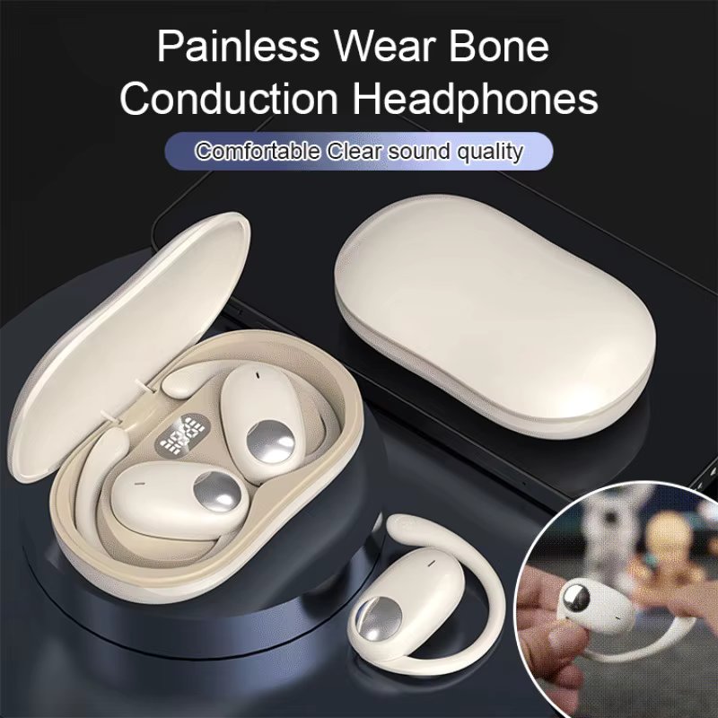 Ultra long standby sports Bluetooth headset open ear hanging swivel headset Bluetooth sports headset rotatable Painless headsets