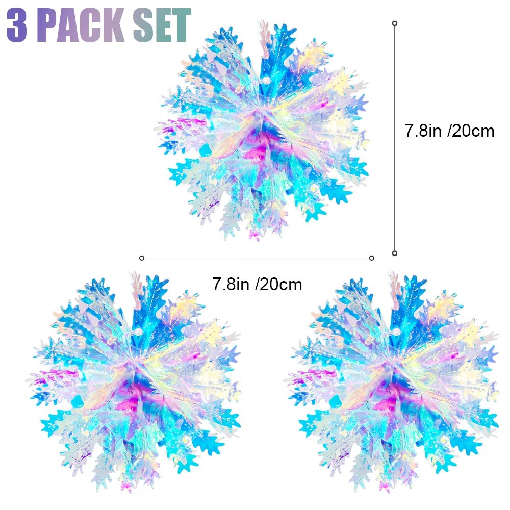 3pcs snowflake ball