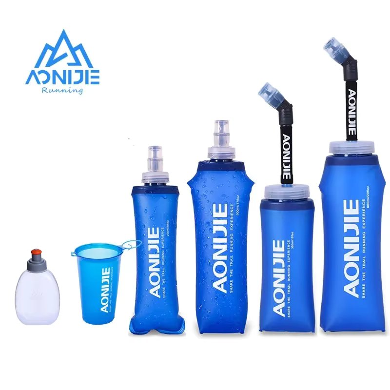 AONIJIE SD09 SD10 250ml 500ml Soft Flask Folding Collapsible Water Bottle TPU BPA-Free for Running Hydration Pack Waist Bag Vest