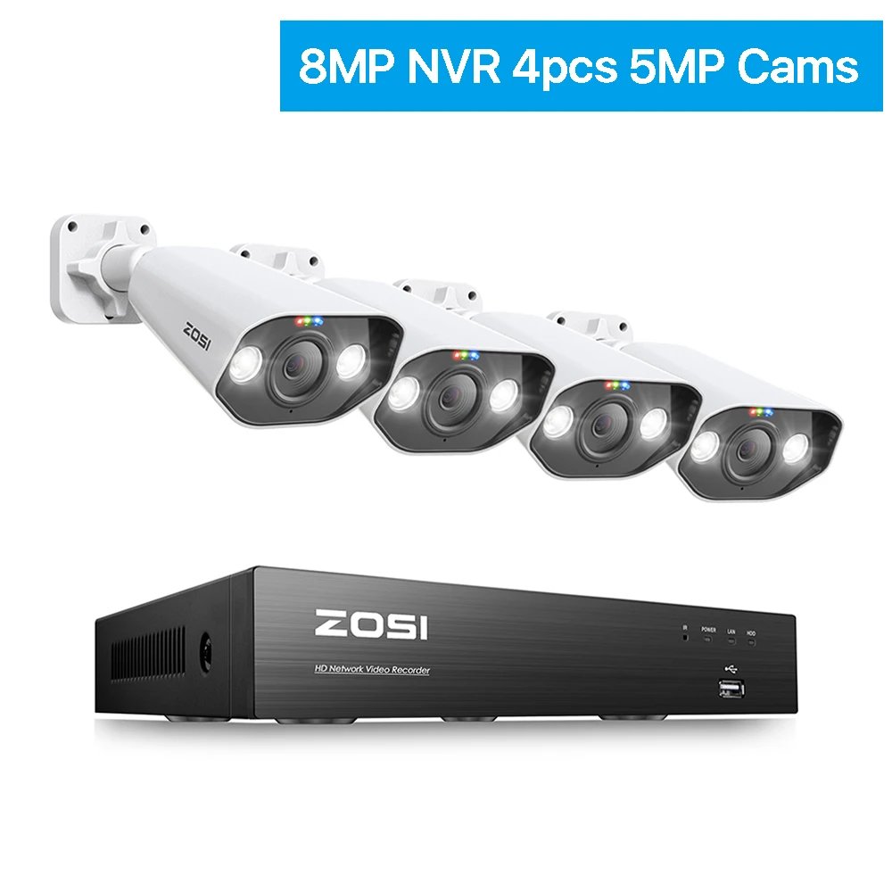 8MP NVR 4pcs 5MP Cam