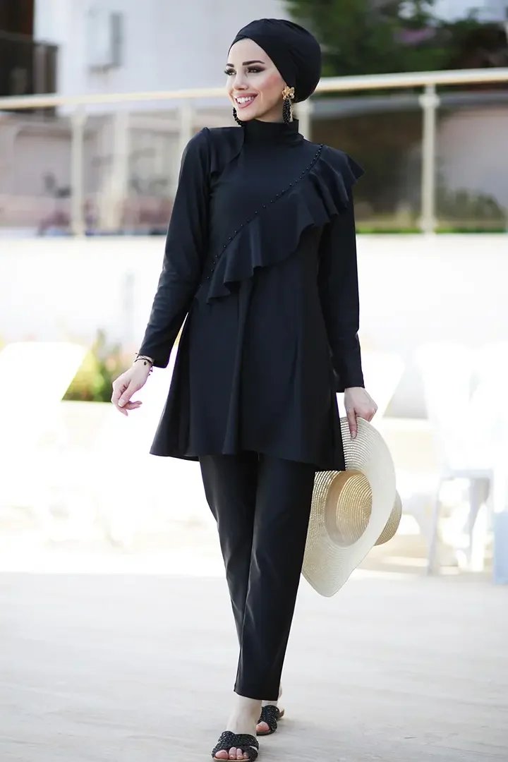 Muslim Swimwear Hijab Modest Swimsuit Women Swimming Suit Islamic Long Sleeve Cover Ups Burkini Hijabs For Woman Bathing Swim