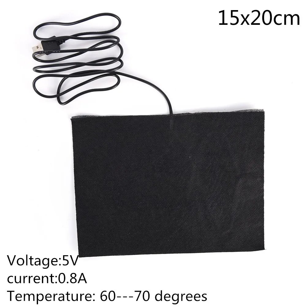 USB Clothes Heater Pad With 3 Gear Adjustable Temperature Electric Heating Sheet Heating Warmer Pad For Vest Jacke