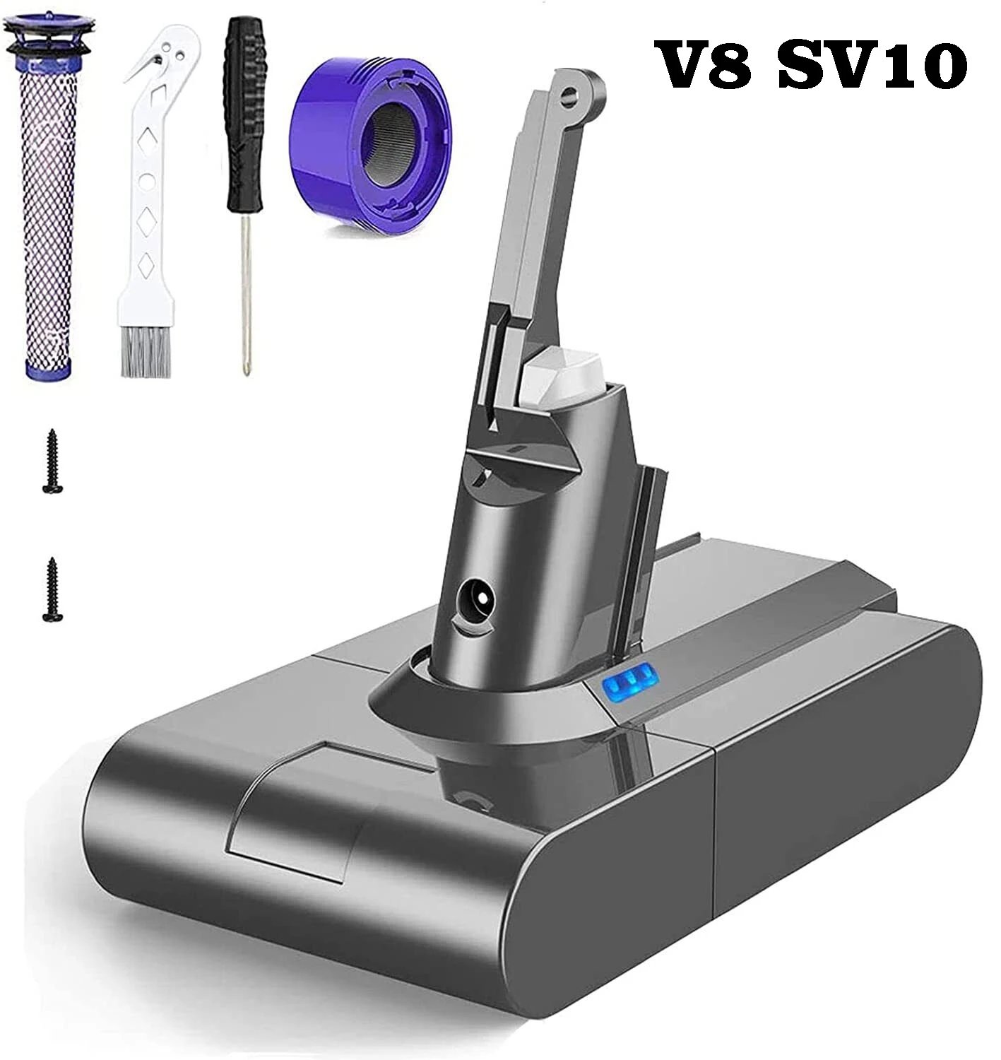 V8 battery filter