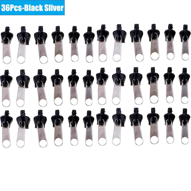 36pcs black sliver