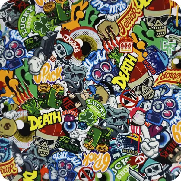 HOT-117 hydroprint film water transfer printing Sticker Bomb measures: width: 50cm. Length: 100cm