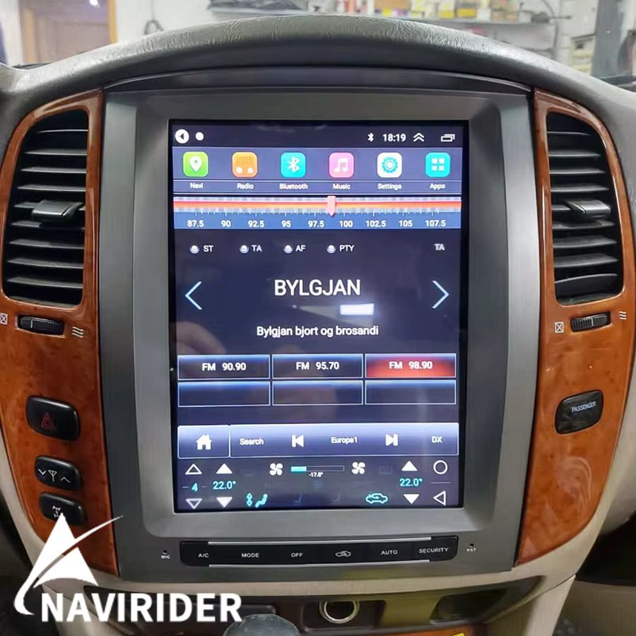 Android 14 Vertical Screen Tape Recorder For Toyota Land Cruiser 100 LC100 For Lexus LX470 2002-2007 Stereo GPS Car Video Player