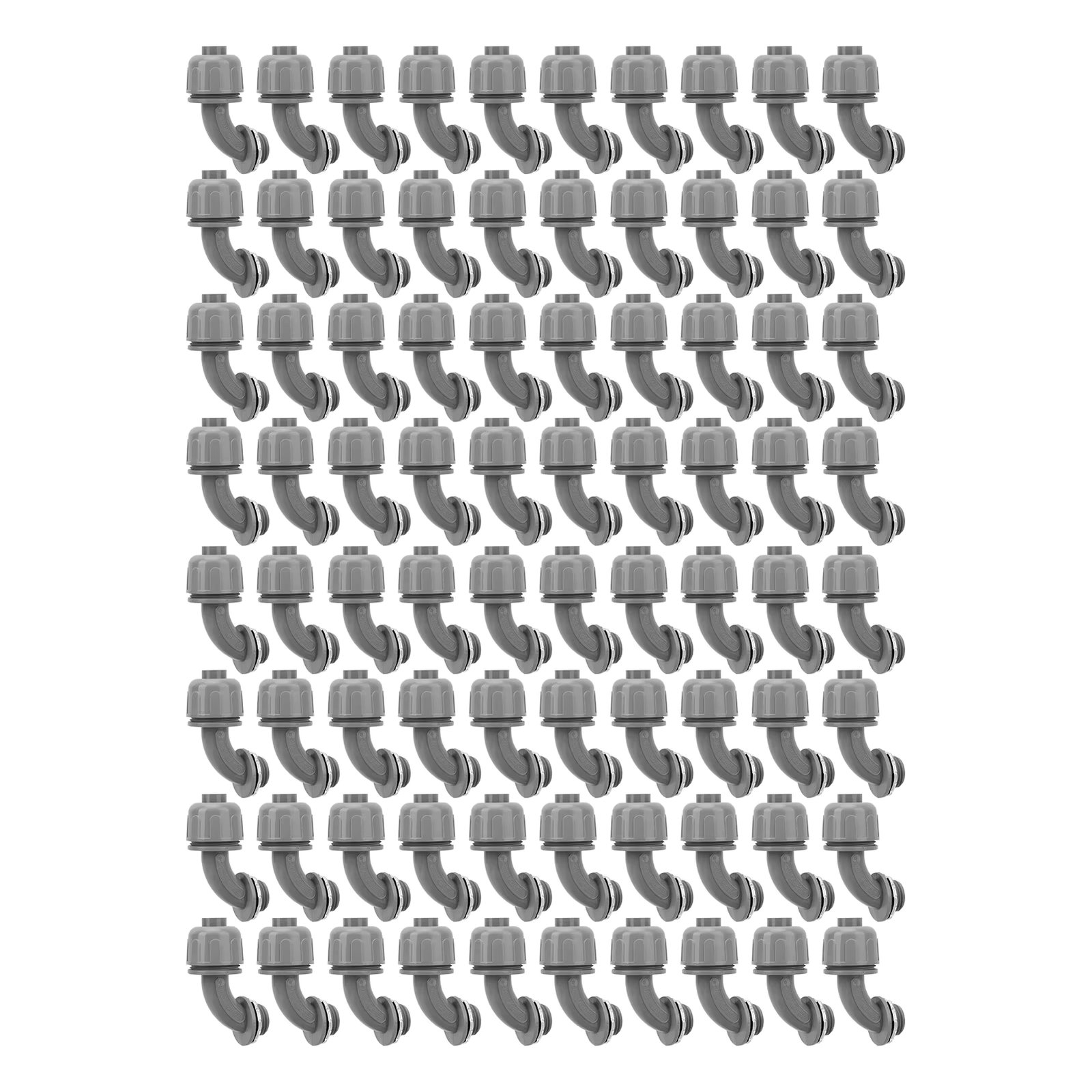 100PCS Liquid Tight Connector 1/2 Inch Thread 90 Degree PVC Non Metallic Electrical Conduit Connector
