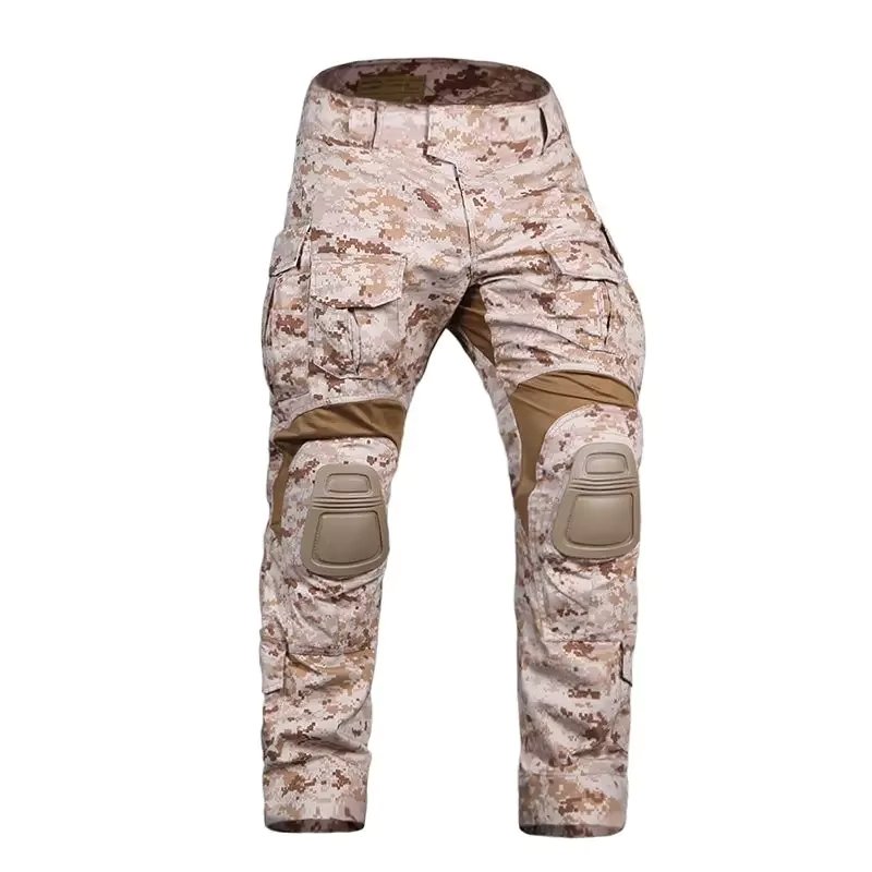 Emersongear G3 Combat Uniform Hunting Hiking Outdoor Trousers Tactical Pants with Knee Pads AOR1 Desert Training Hiking