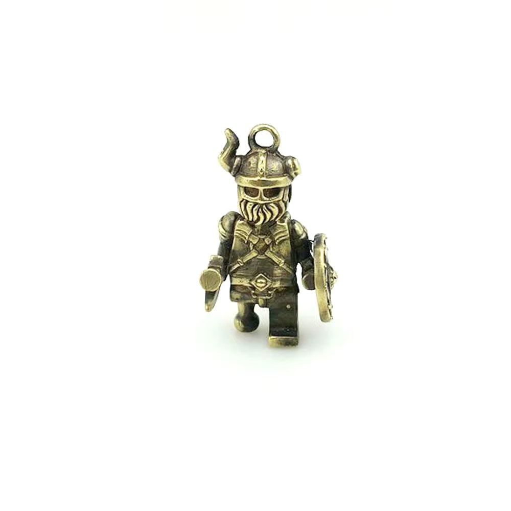 EDC Brass Key Ring The Vikings Skull Keychain Outdoor Tool Accessories DIY Pendant