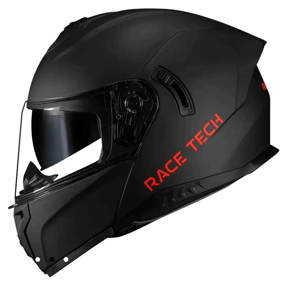 Capacete Race Tech Signal - Preto Fosco Estamoteável C/ Óculos