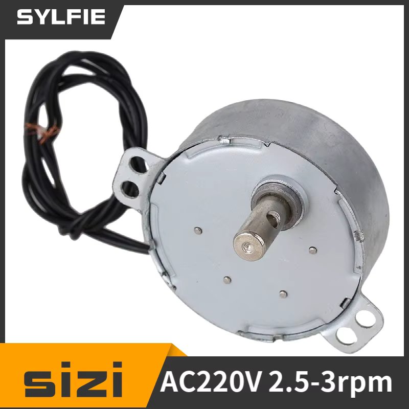 TYC-50 Synchronous Motor AC 220V 2.5-3 r/min 50/60Hz CW/CCW 4W 10mm Length Shaft