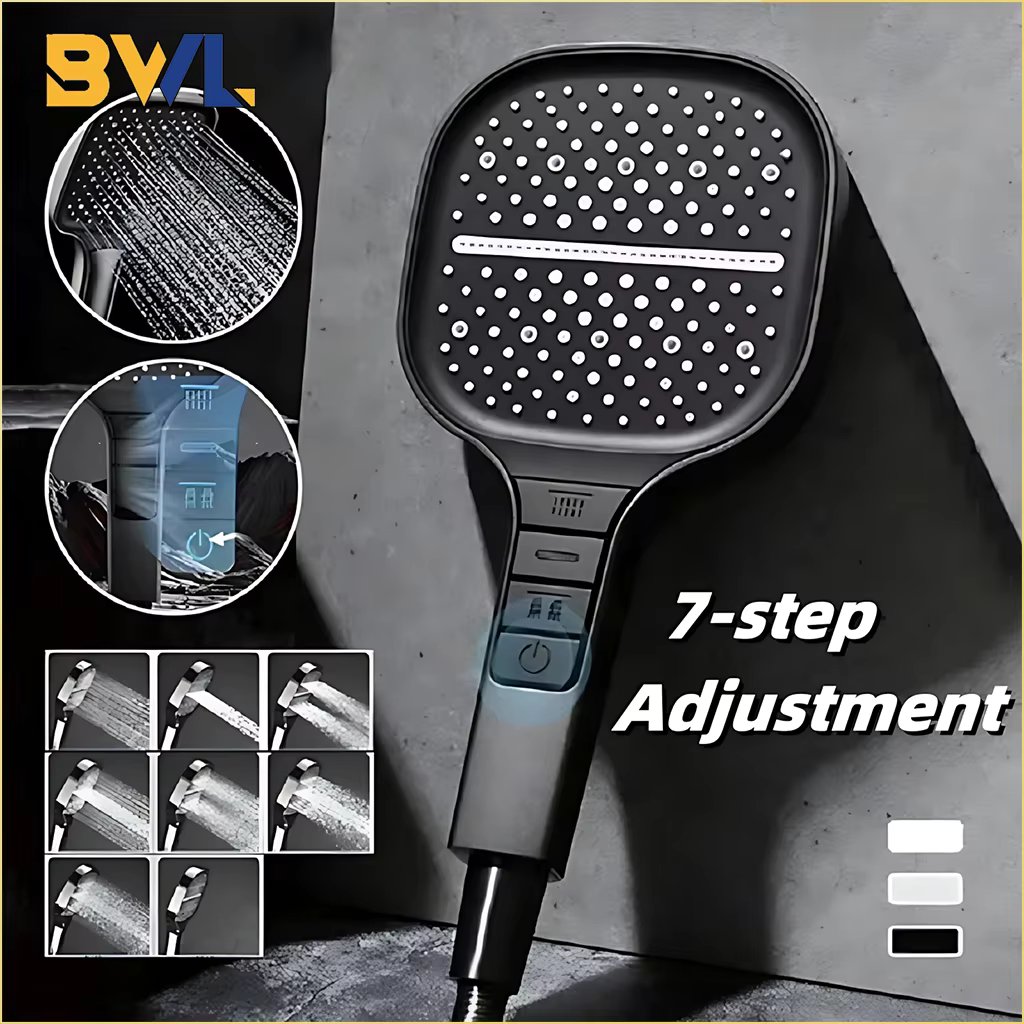 Large Shower Head 7 Modes Adjustable Shower Head Bathroom High-pressure Water-saving Shower Mixer Nozzles Bathroom Accessories