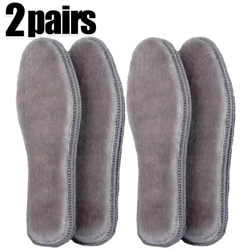 6PC Thermal Felt Insoles Thicken Warm Heated Insoles for Men Women Winter Shoes Breathable Snow Boots Imitation Rabbit Shoe Pads
