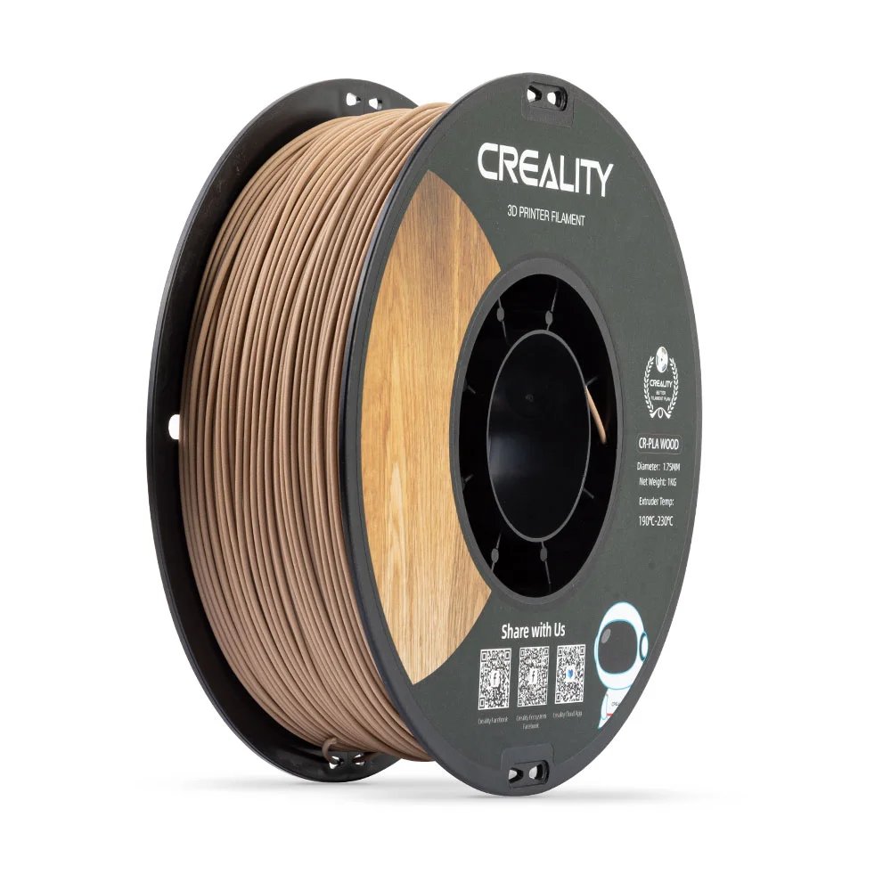 Creality 3D Wood Filament PLA 3D Printer Filament 1.75 mm Smooth Silk Texture Toughness 1kg(2.2lbs)/ for All FDM Printers (Wood)