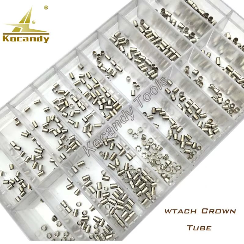 Watch Parts Stainless Steel Watch Crown Tubes Pipes Mixed Sizes for Waterproof Crown As Watchmakers Repair Tool
