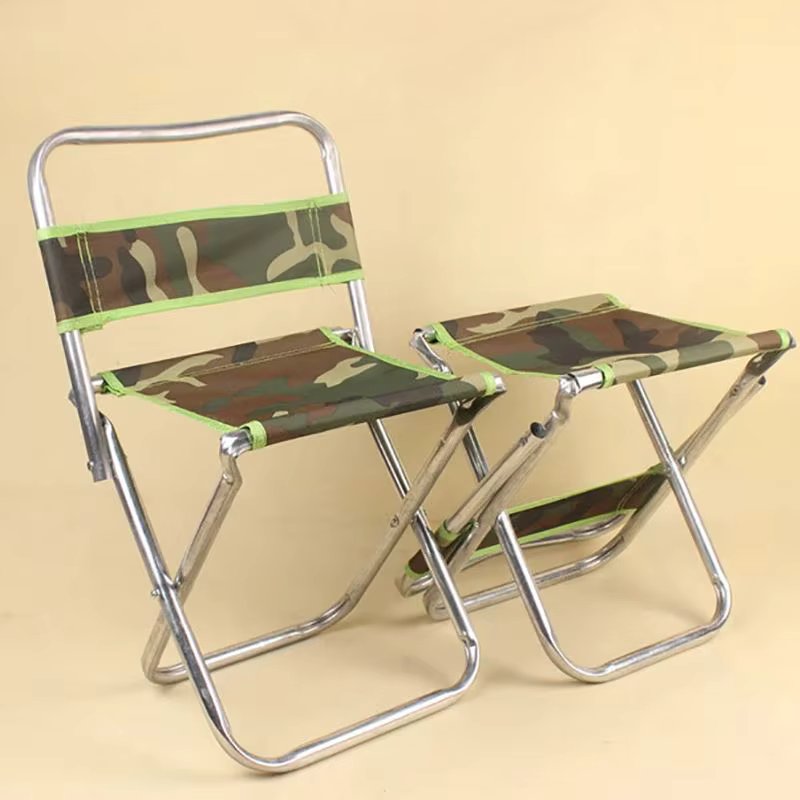 Camouflage Folding Stool with Backrest 46x29x29cm Lightweight Folding Chair for Adults Kids Indoor Outdoor Fishing, Hiking