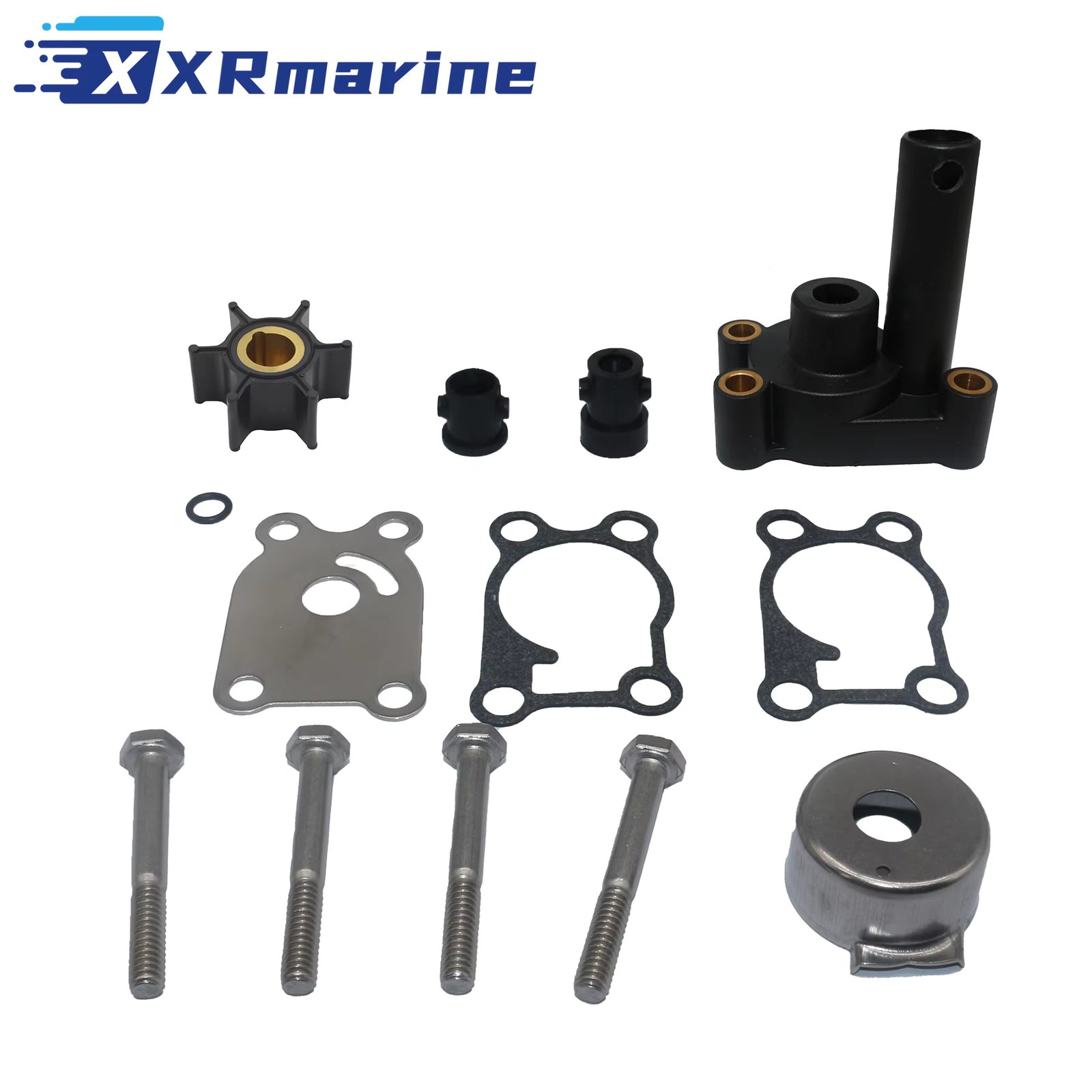 Water Pump Impeller Kit with Housing for Johnson Evinrude Outboard 4 4.5 5 6 7.5 8 HP 389844 396644