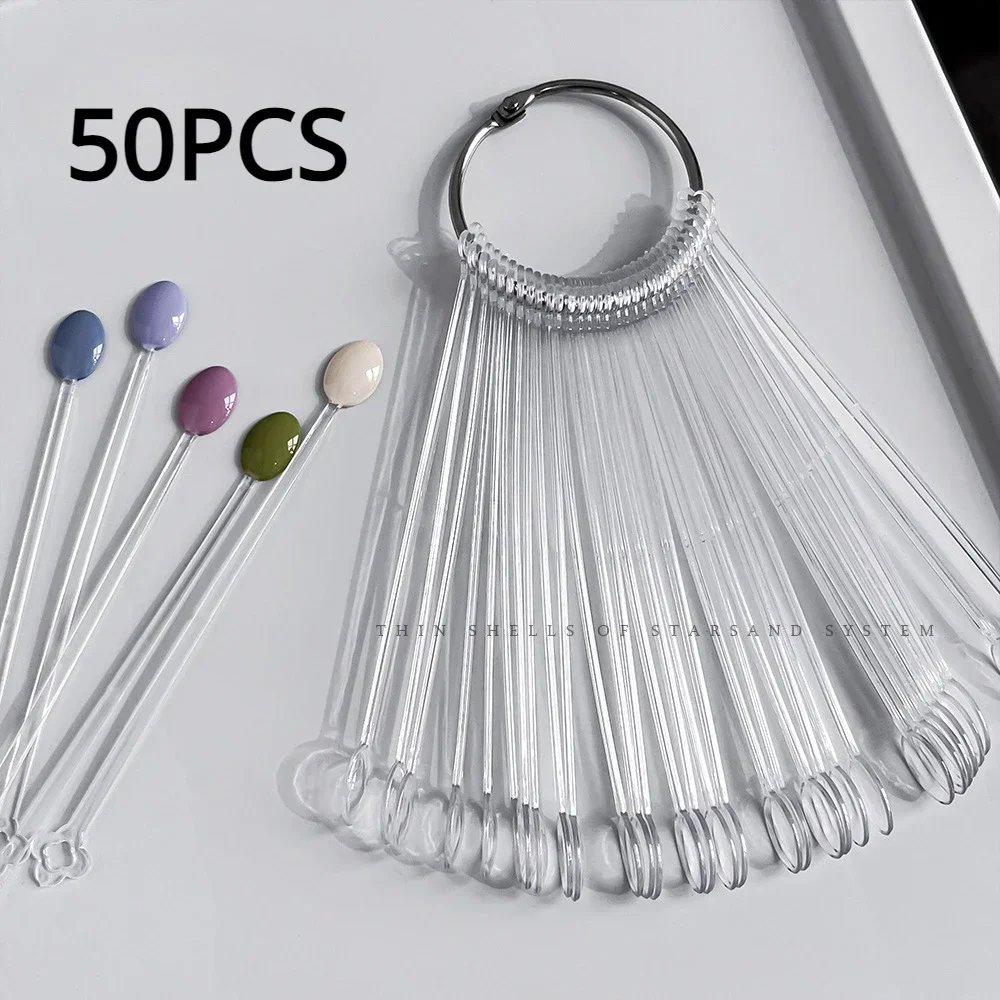Ins False Nail Art Color Card Display Stand Gel Polish Template Fan Shape Nail Art Tip Sample Stand Nail Polish Practice Palette