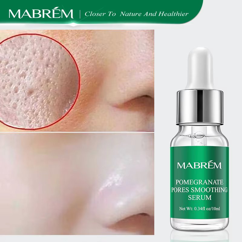 MABREM Pomegranate Fine Pores Face Serum Whitening Plant Skin Care Anti Aging Anti Wrinkle Cream Reduce Acne Marks Care 10ml
