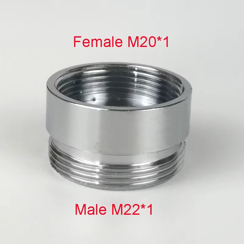 1pc Chrome Brass Faucet Aerator Adapter Male Female M22 M24 G1/2" 3/4" Pipe Fittings Water Purifier Accessories M16 18 20 28