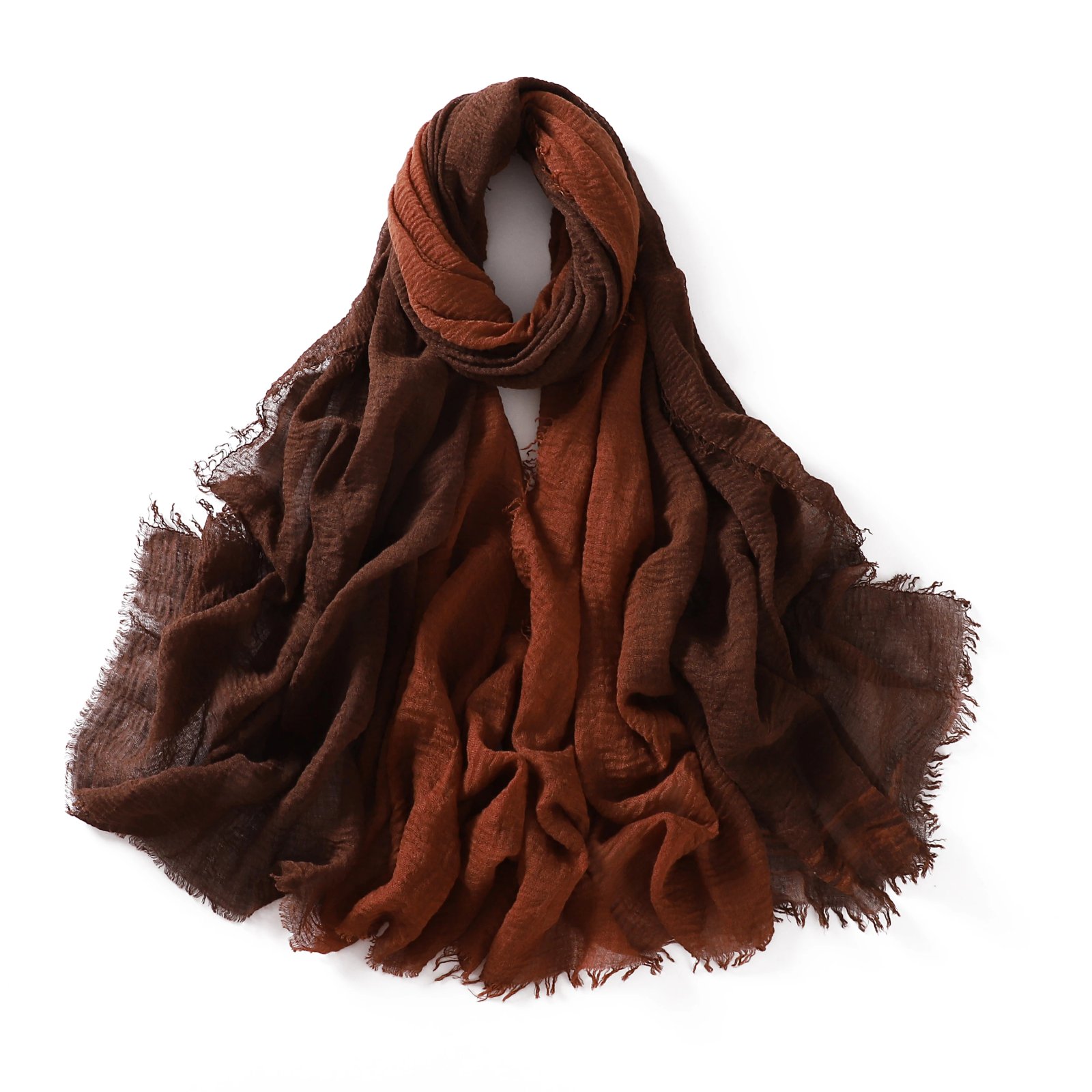 1 Piece Ombre Gradient  Scarf Ladies Shawls Warps Muslim Women Scarves Cotton Viscose Hijab