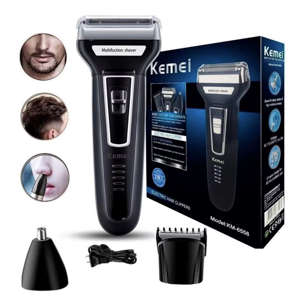 KM-6558 Kemei machine men's epilator shaving machine 3x1