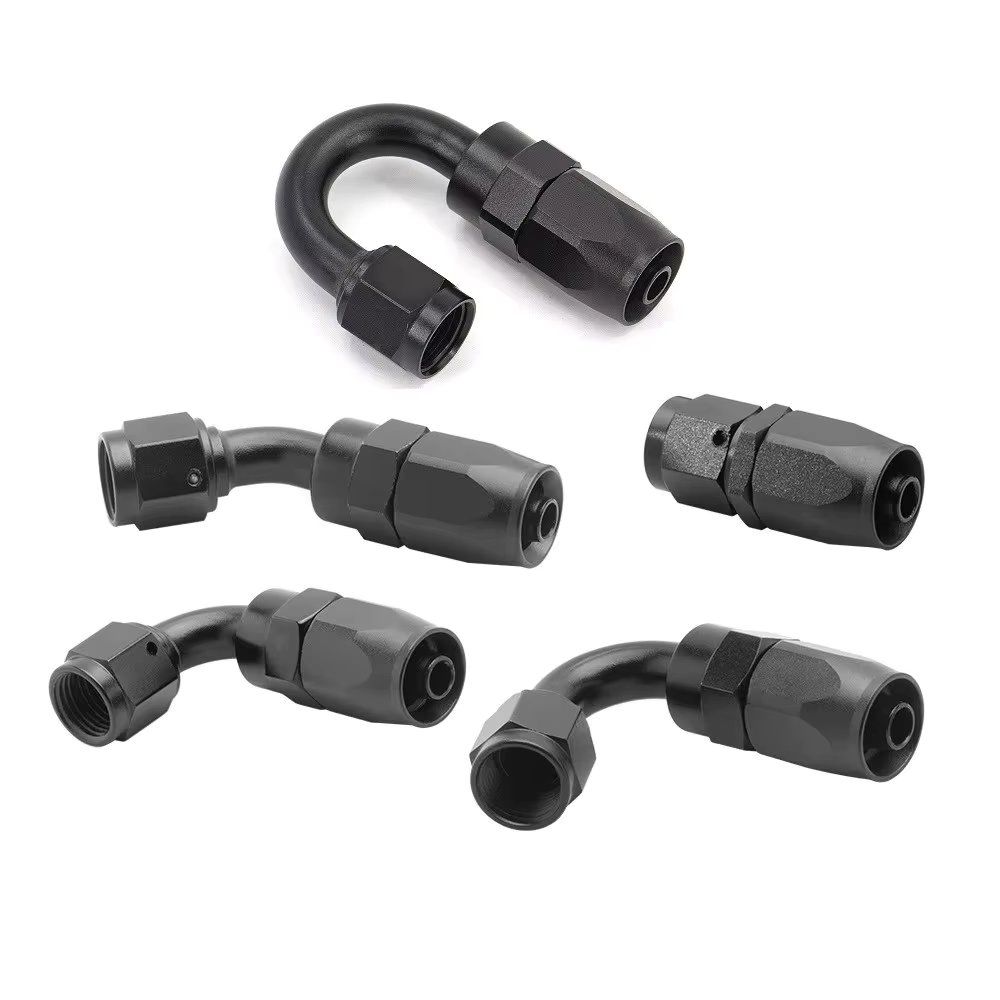 AN6/AN8/AN10 Straight 0°/45°/90°/120°/180° Degree Aluminum Swivel Hose End Fitting Adapter Oil Fuel Line NPT PLUG Wholesale