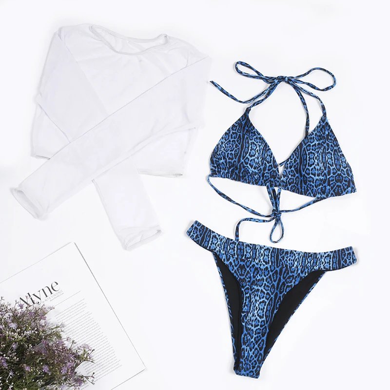 leopard print blue