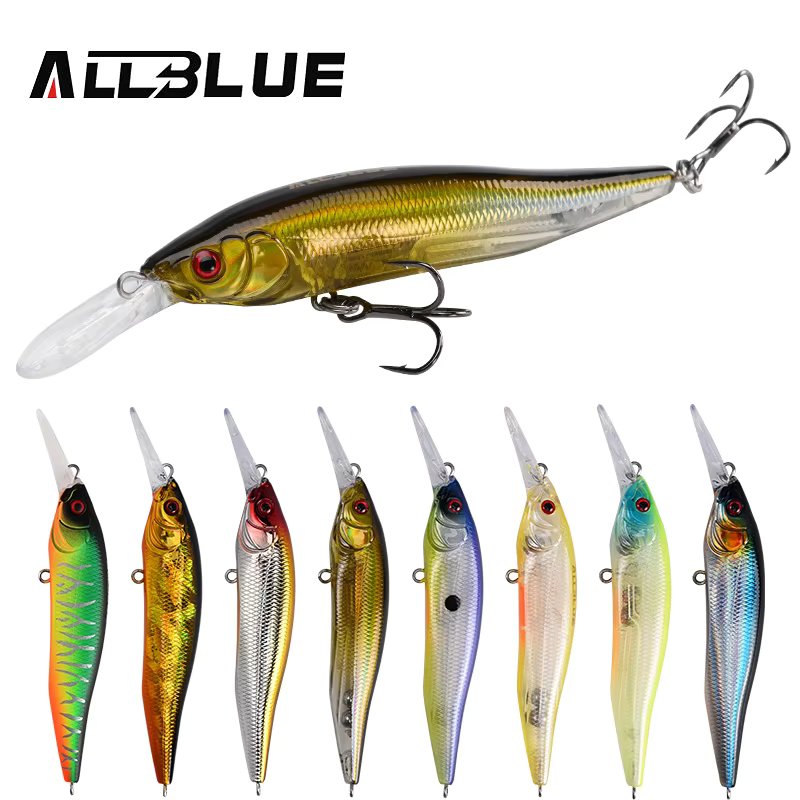 ALLBLUE X-NANAHAN+1 Deep Diving Minnow Fishing Lure 75mm 7g 0-2M Magnetic Slow Floating  Wobbler Bass Pike Artificial Bait